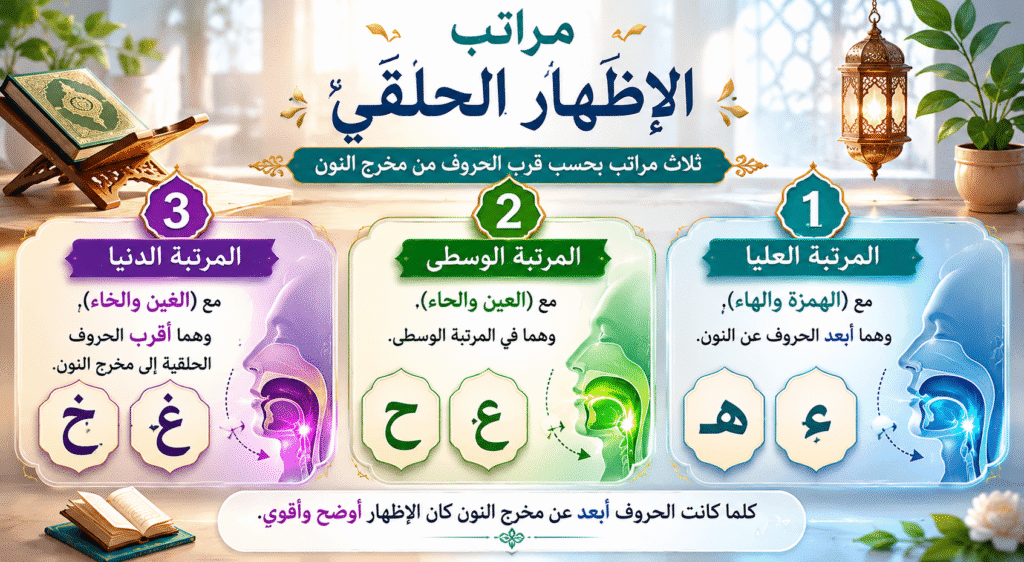 مراتب الإظهار الحلقي
