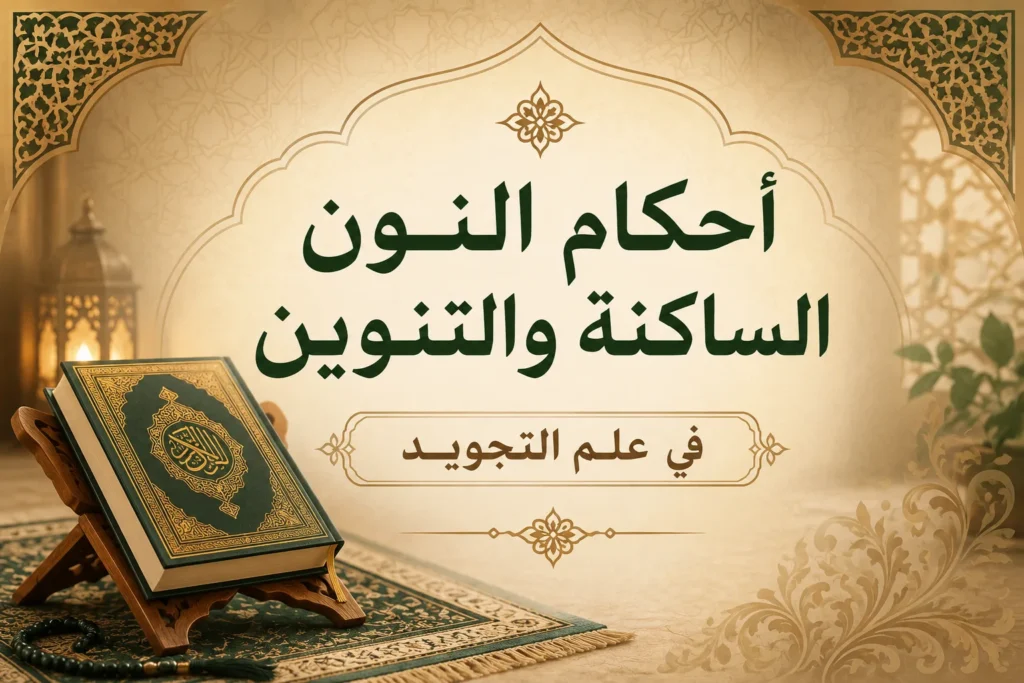 أحكام النون الساكنة والتنوين في علم التجويد